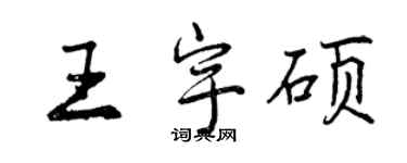 曾庆福王宇硕行书个性签名怎么写