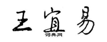曾庆福王宜易行书个性签名怎么写