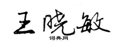 曾庆福王晓敏行书个性签名怎么写