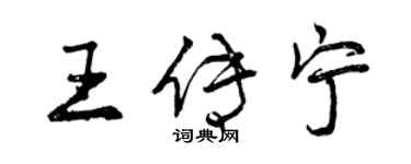 曾庆福王传宁行书个性签名怎么写