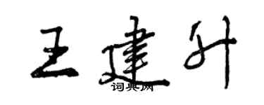 曾庆福王建升行书个性签名怎么写