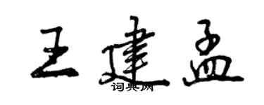 曾庆福王建孟行书个性签名怎么写