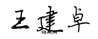曾庆福王建卓行书个性签名怎么写