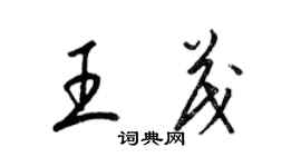 梁锦英王茂草书个性签名怎么写