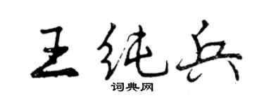 曾庆福王纯兵行书个性签名怎么写