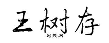 曾庆福王树存行书个性签名怎么写