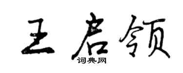 曾庆福王启领行书个性签名怎么写