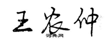 曾庆福王农仲行书个性签名怎么写