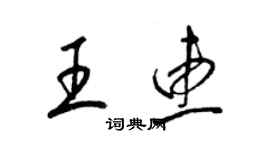 梁锦英王惠草书个性签名怎么写