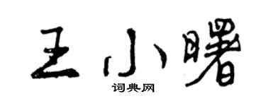 曾庆福王小曙行书个性签名怎么写