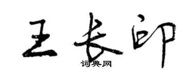 曾庆福王长印行书个性签名怎么写