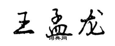 曾庆福王孟龙行书个性签名怎么写