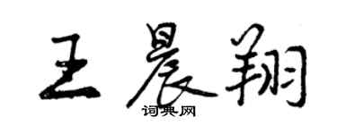 曾庆福王晨翔行书个性签名怎么写