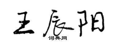 曾庆福王辰阳行书个性签名怎么写