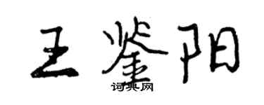 曾庆福王鉴阳行书个性签名怎么写