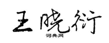 曾庆福王晓衍行书个性签名怎么写