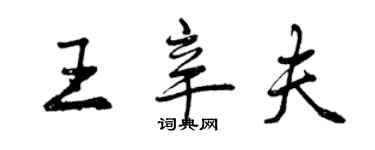 曾庆福王辛夫行书个性签名怎么写