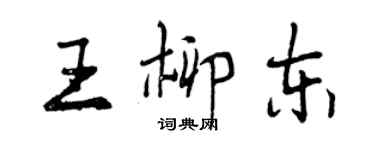 曾庆福王柳东行书个性签名怎么写