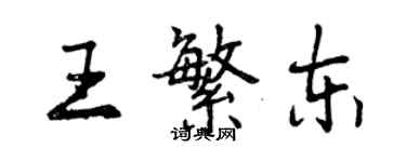 曾庆福王繁东行书个性签名怎么写