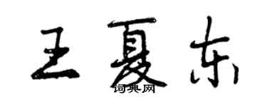 曾庆福王夏东行书个性签名怎么写