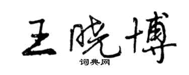 曾庆福王晓博行书个性签名怎么写