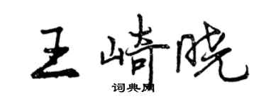 曾庆福王崎晓行书个性签名怎么写