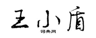 曾庆福王小盾行书个性签名怎么写