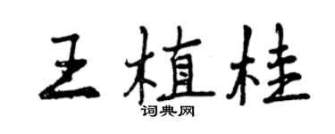 曾庆福王植桂行书个性签名怎么写