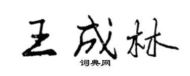 曾庆福王成林行书个性签名怎么写