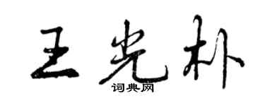 曾庆福王光朴行书个性签名怎么写