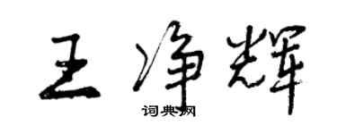 曾庆福王净辉行书个性签名怎么写