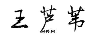 曾庆福王芦苇行书个性签名怎么写