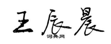 曾庆福王辰晨行书个性签名怎么写