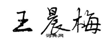 曾庆福王晨梅行书个性签名怎么写