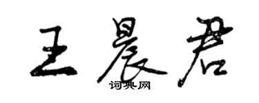 曾庆福王晨君行书个性签名怎么写