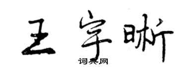 曾庆福王宇晰行书个性签名怎么写