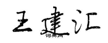 曾庆福王建汇行书个性签名怎么写