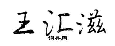曾庆福王汇滋行书个性签名怎么写