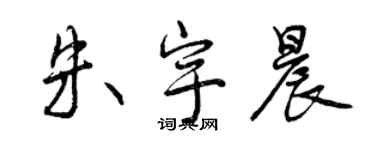 曾庆福朱宇晨行书个性签名怎么写