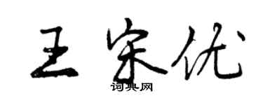 曾庆福王宋优行书个性签名怎么写