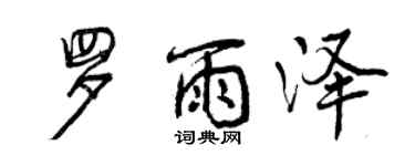 曾庆福罗雨泽行书个性签名怎么写