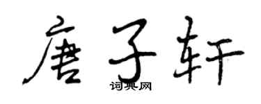 曾庆福唐子轩行书个性签名怎么写