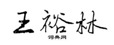 曾庆福王裕林行书个性签名怎么写