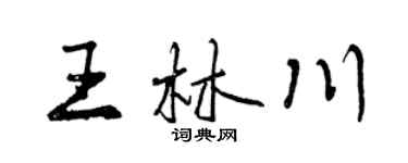 曾庆福王林川行书个性签名怎么写