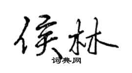 曾庆福侯林行书个性签名怎么写