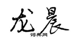 曾庆福龙晨行书个性签名怎么写