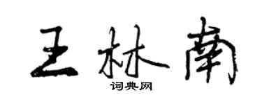 曾庆福王林南行书个性签名怎么写
