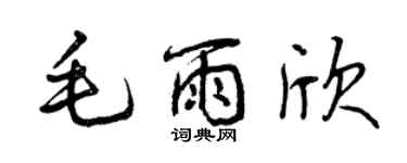 曾庆福毛雨欣行书个性签名怎么写