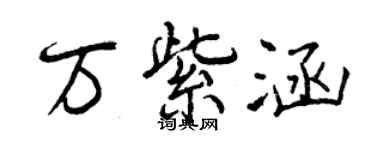 曾庆福万紫涵行书个性签名怎么写