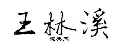曾庆福王林溪行书个性签名怎么写